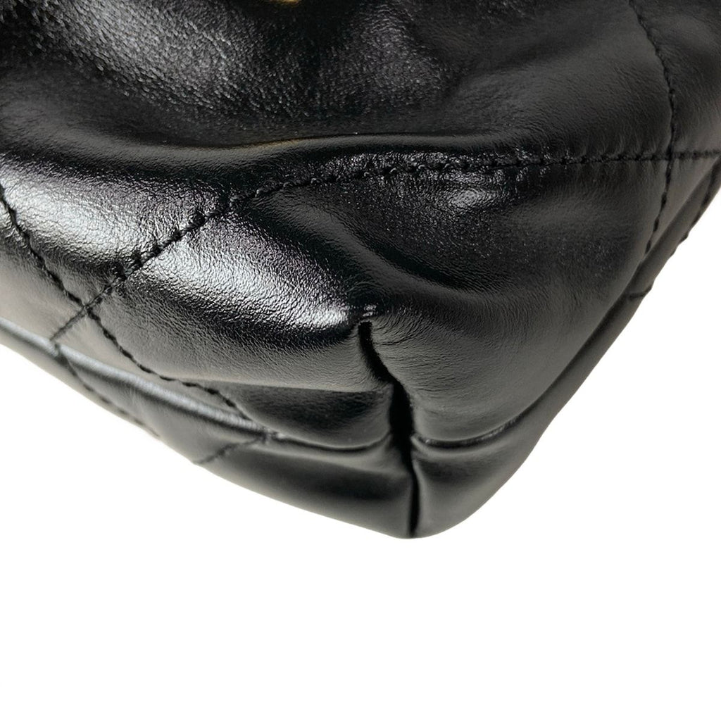 Chanel Handbag 22 Mini Black Chain Handle Vintage Gold Metal — view 6