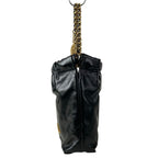 Chanel Handbag 22 Mini Black Chain Handle Vintage Gold Metal — view 4