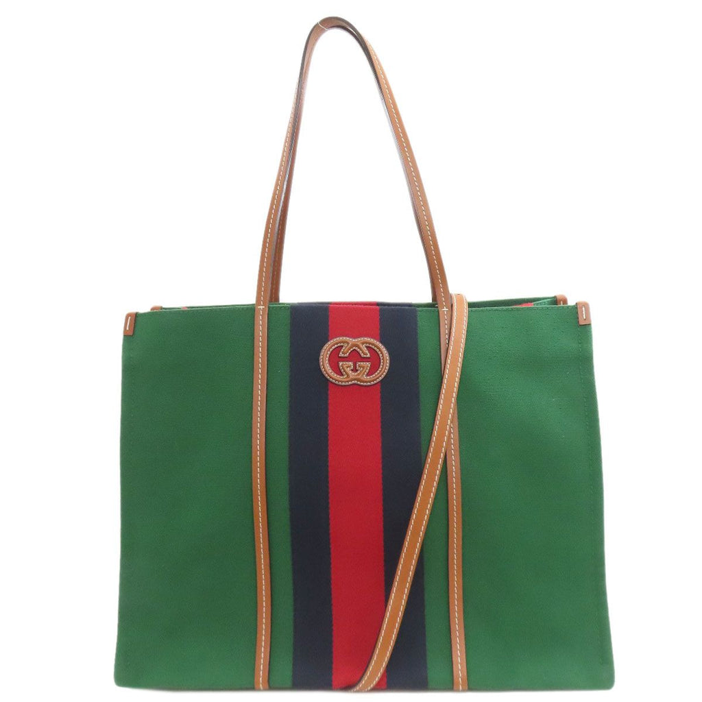 Gucci Interlocking 2-Way Tote Canvas