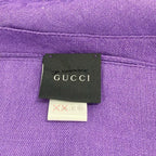 Gucci Shawl Purple GG Pattern Wool Silk Scarf — view 2