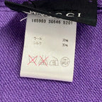 Gucci Shawl Purple GG Pattern Wool Silk Scarf — view 3