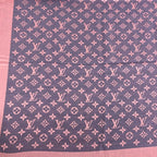 Louis Vuitton Shawl Monogram Denim Rose Corail Wool Scarf — view 3