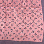 Louis Vuitton Shawl Monogram Denim Rose Corail Wool Scarf — view 4