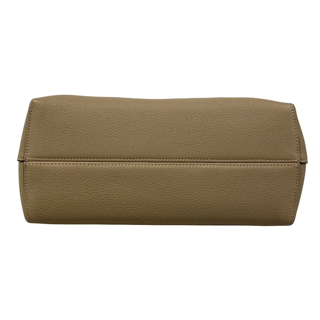 Fendi Handbag by the Way Selleria Gray Beige Leather — view 5