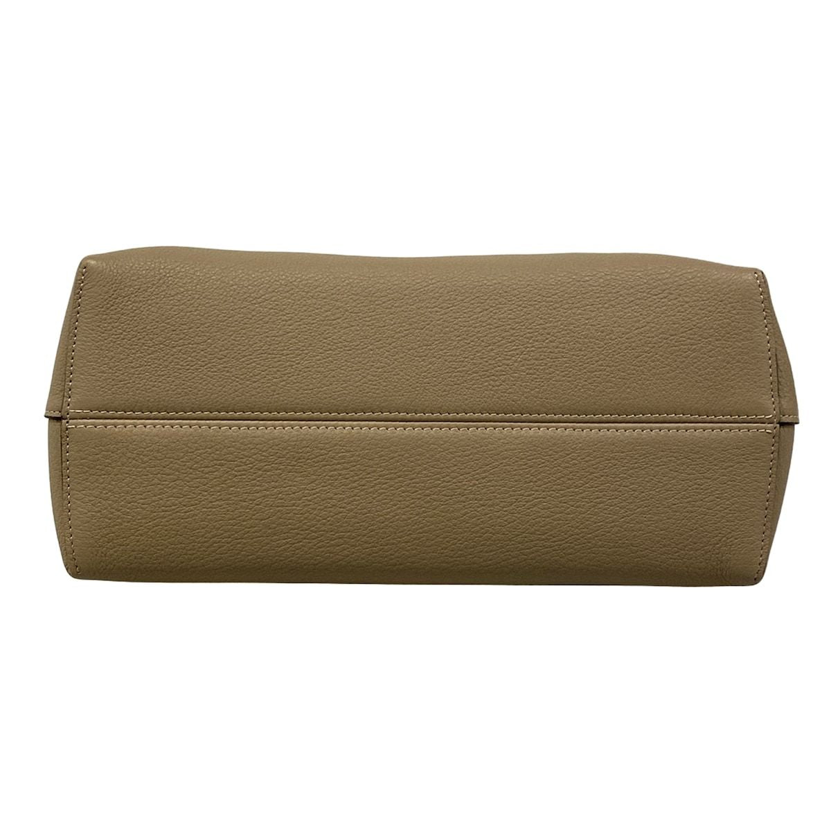 Fendi Handbag by the Way Selleria Gray Beige Leather — view 5