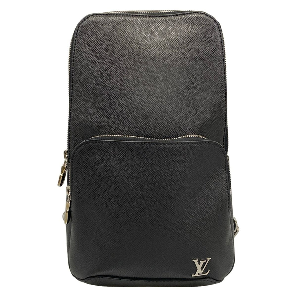 Louis Vuitton Shoulder Bag Taiga Avenue Noir Leather Cowhide