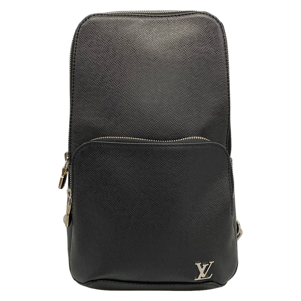 Louis Vuitton Shoulder Bag Taiga Avenue Noir Leather Cowhide