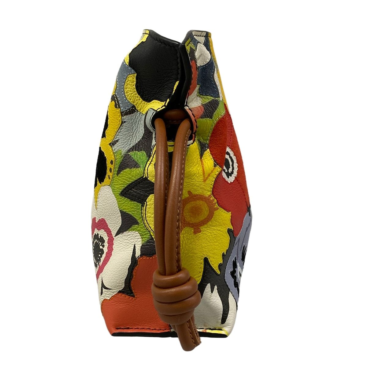 Loewe Clutch Flamenco Mini Black Yellow Multi Joe Brainard Panji Floral Pattern — view 2