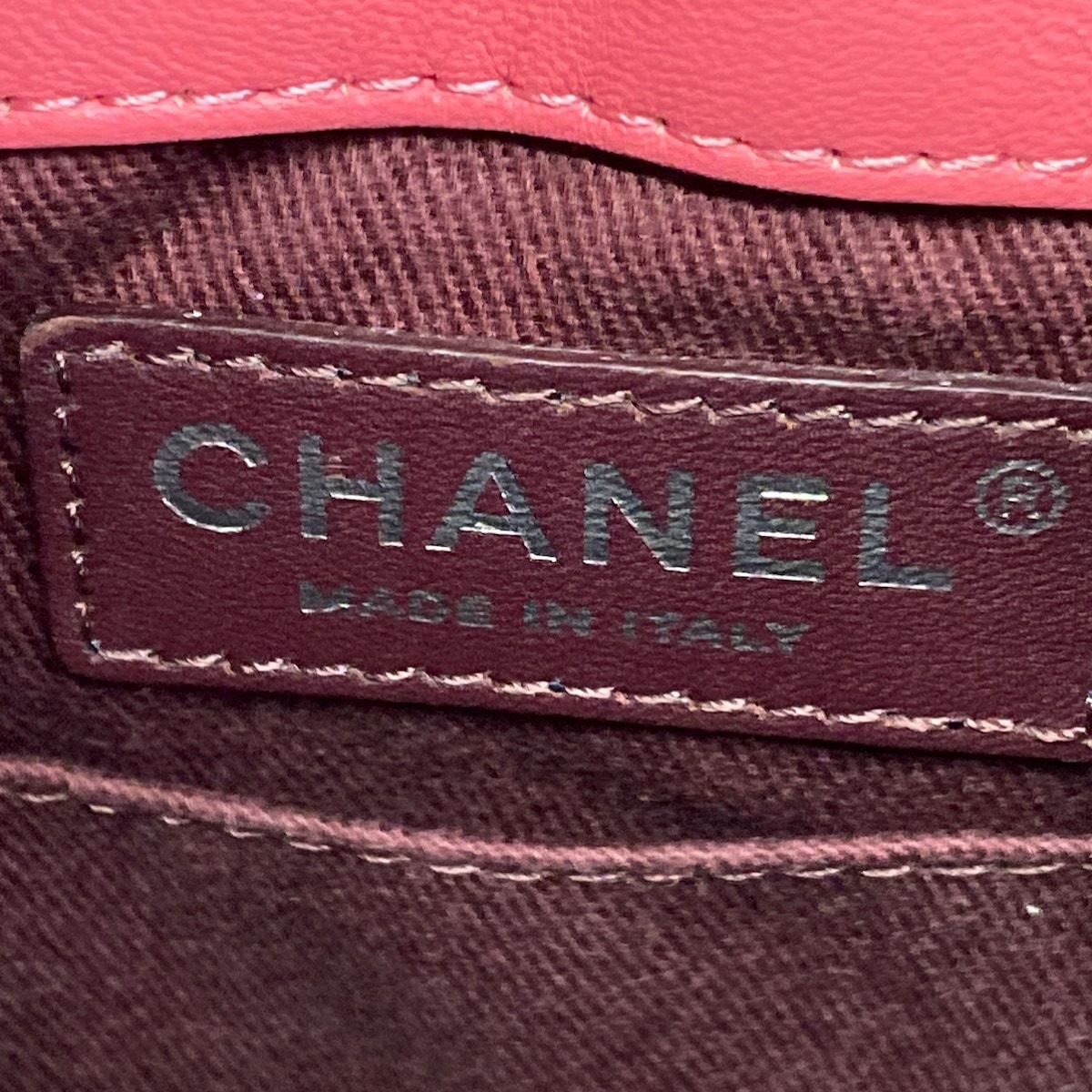 Chanel Handbag Quilted Pink Vintage Silver Drawstring Lambskin — view 9