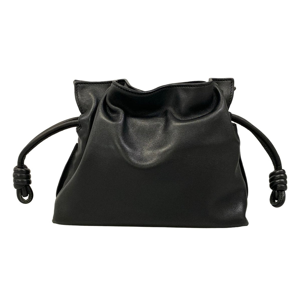 Loewe Clutch Flamenco Mini Black Leather