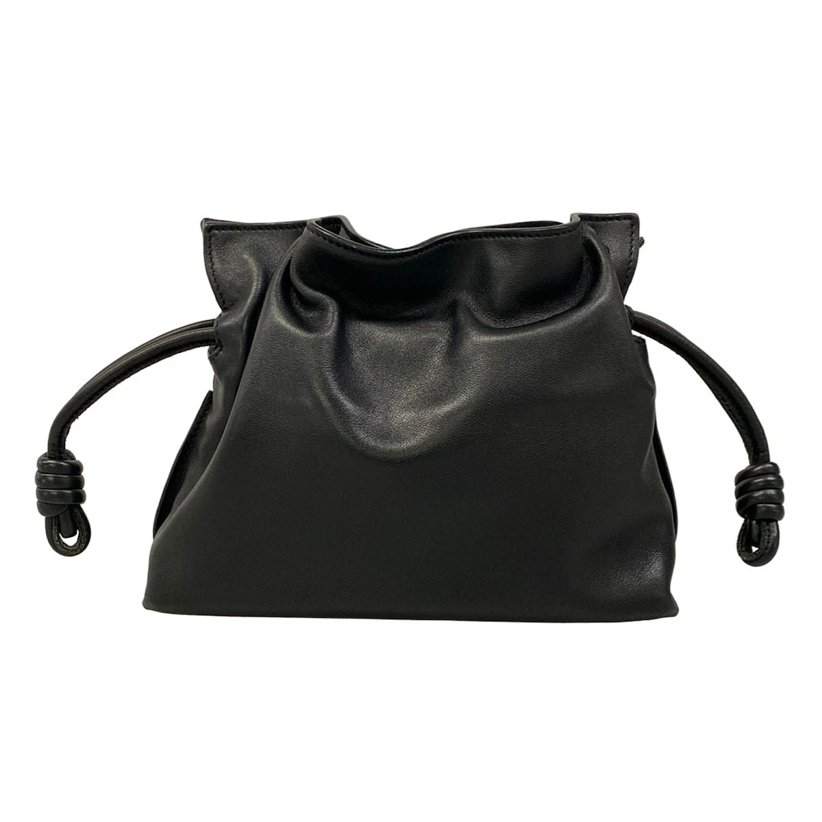Loewe Clutch Flamenco Mini Black Leather
