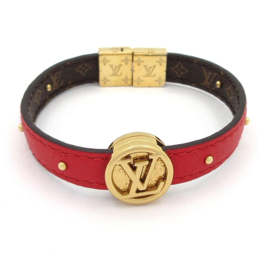 Louis Vuitton Bracelet Monogram LV Circle Reversible Leather Cowhide Rose Poodle — view 7