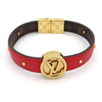 Louis Vuitton Bracelet Monogram LV Circle Reversible Leather Cowhide Rose Poodle — view 7