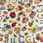 Gucci Scarf White Multi Large Floral Pattern — view 3