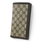 Gucci Vintage Billfold Wallet GG Canvas Brown
