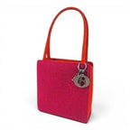 Dior Tote Charm Pink Tweed Bicolor