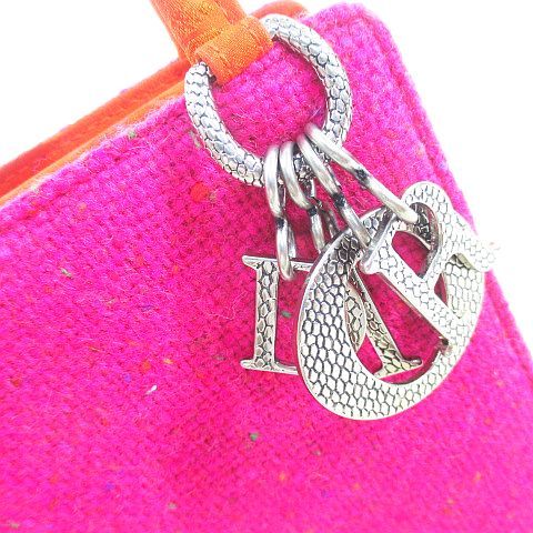 Dior Tote Charm Pink Tweed Bicolor — view 8
