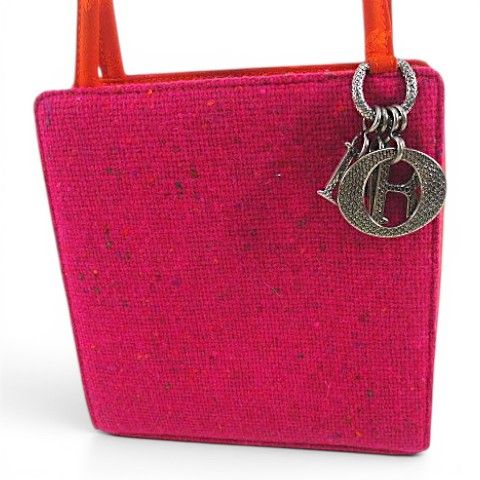 Dior Tote Charm Pink Tweed Bicolor — view 2