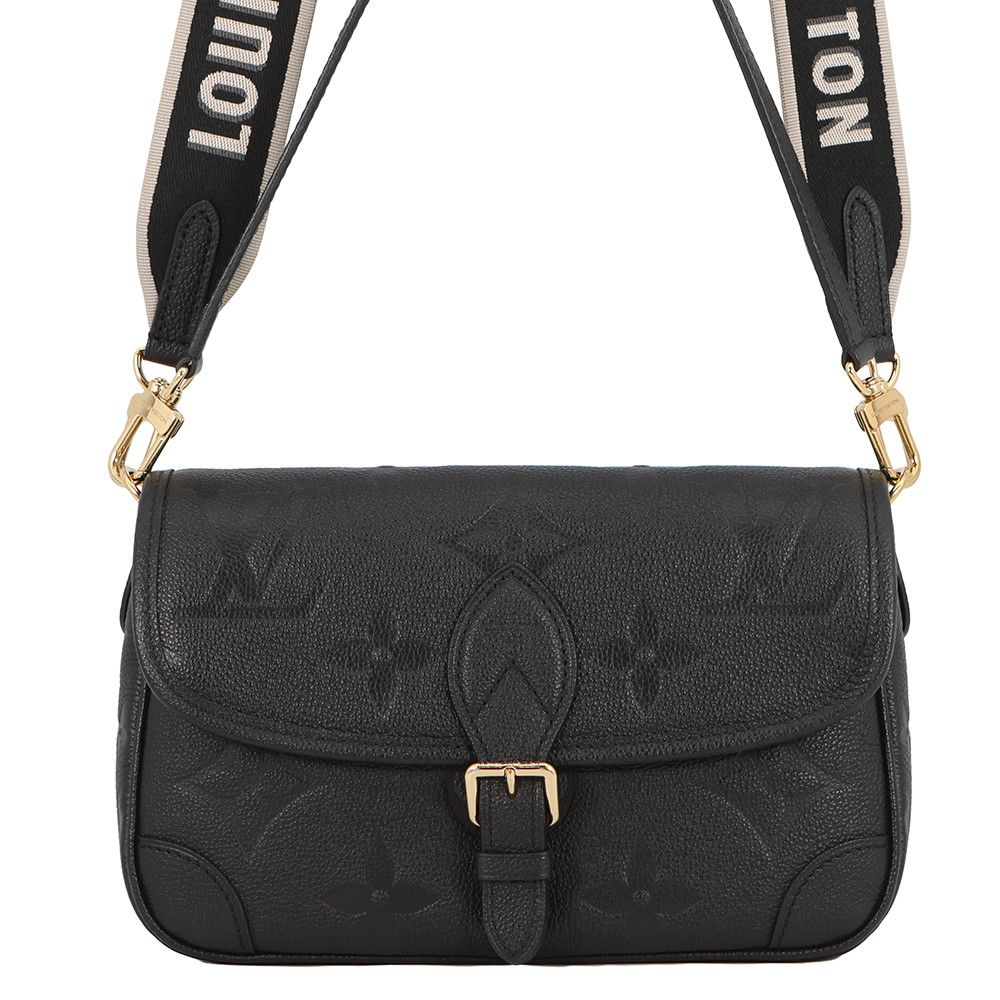 Louis Vuitton Shoulder Bag Monogram Empreinte Diane 2-Way Black