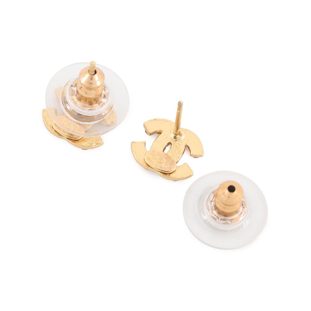 Chanel Earrings CC Logo Rhinestone 03c — view 3