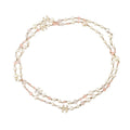 Chanel Long Necklace CC Logo Faux Pearl Beads 08c