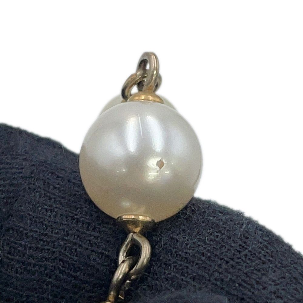Chanel Long Necklace CC Logo Faux Pearl Beads 08c — view 9