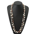 Chanel Long Necklace CC Logo Faux Pearl Beads 08c — view 5
