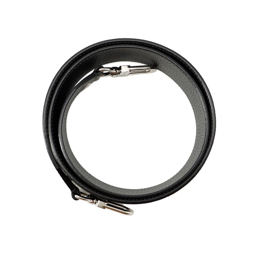 Louis Vuitton Shoulder Strap Logo Leather Black — view 3