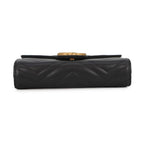 Gucci Chain Wallet GG Marmont Blanc Quilted Double Shoulder Bag Black — view 3