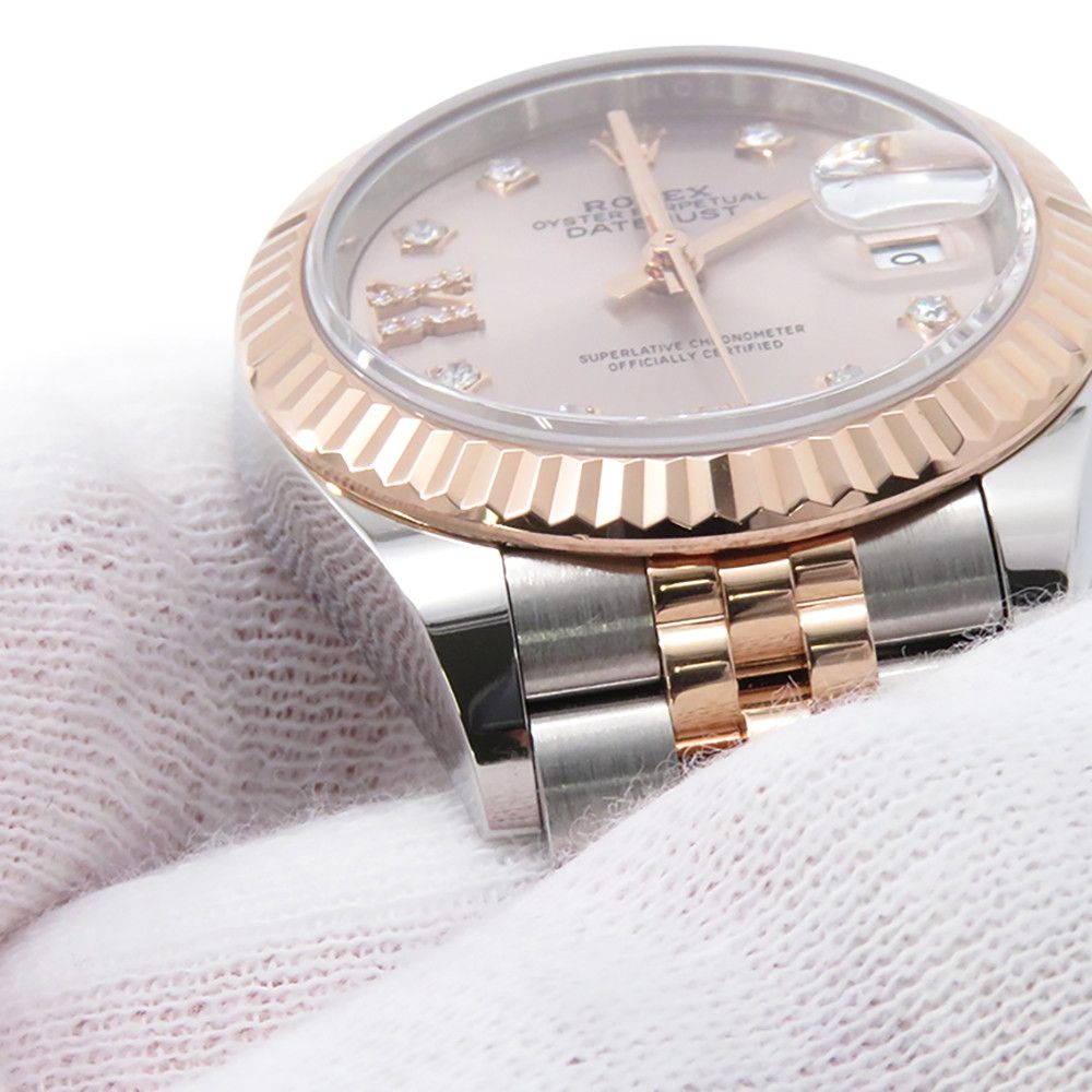Rolex Lady Datejust SS 18k Pink Gold Rose Star Diamond Dial — view 5