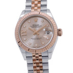 Rolex Lady Datejust SS 18k Pink Gold Rose Star Diamond Dial