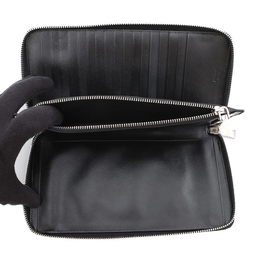 Prada Wallet Zippy Organizer Zip Around Saffiano — view 6