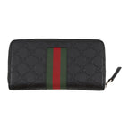 Gucci Wallet GG Supreme Signature New Web Sherry Line Black — view 3
