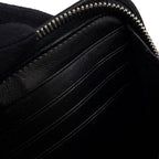 Saint Laurent Paris Wallet Zip Around Croco Embossed Leather Black — view 8