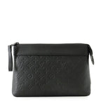 Louis Vuitton Clutch Monogram Shadow Pochette Voyage Spur Black