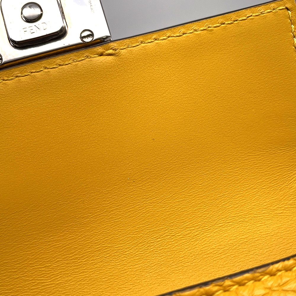 Fendi Shoulder Bag Micro Flat Baguette Pochette Leather — view 9