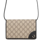 Gucci Shoulder Wallet GG Emblem Leather