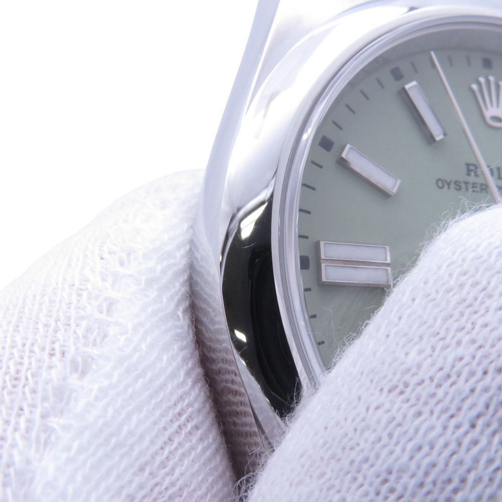 Rolex Oyster Perpetual 41 Roulette Watch Pistachio Dial — view 4