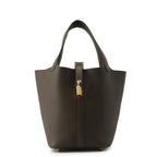 Hermes Handbag Picotin Lock PM Vert Roden Gold Taurillon Clemence Tote
