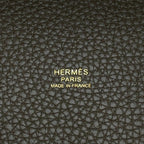 Hermes Handbag Picotin Lock PM Vert Roden Gold Taurillon Clemence Tote — view 6