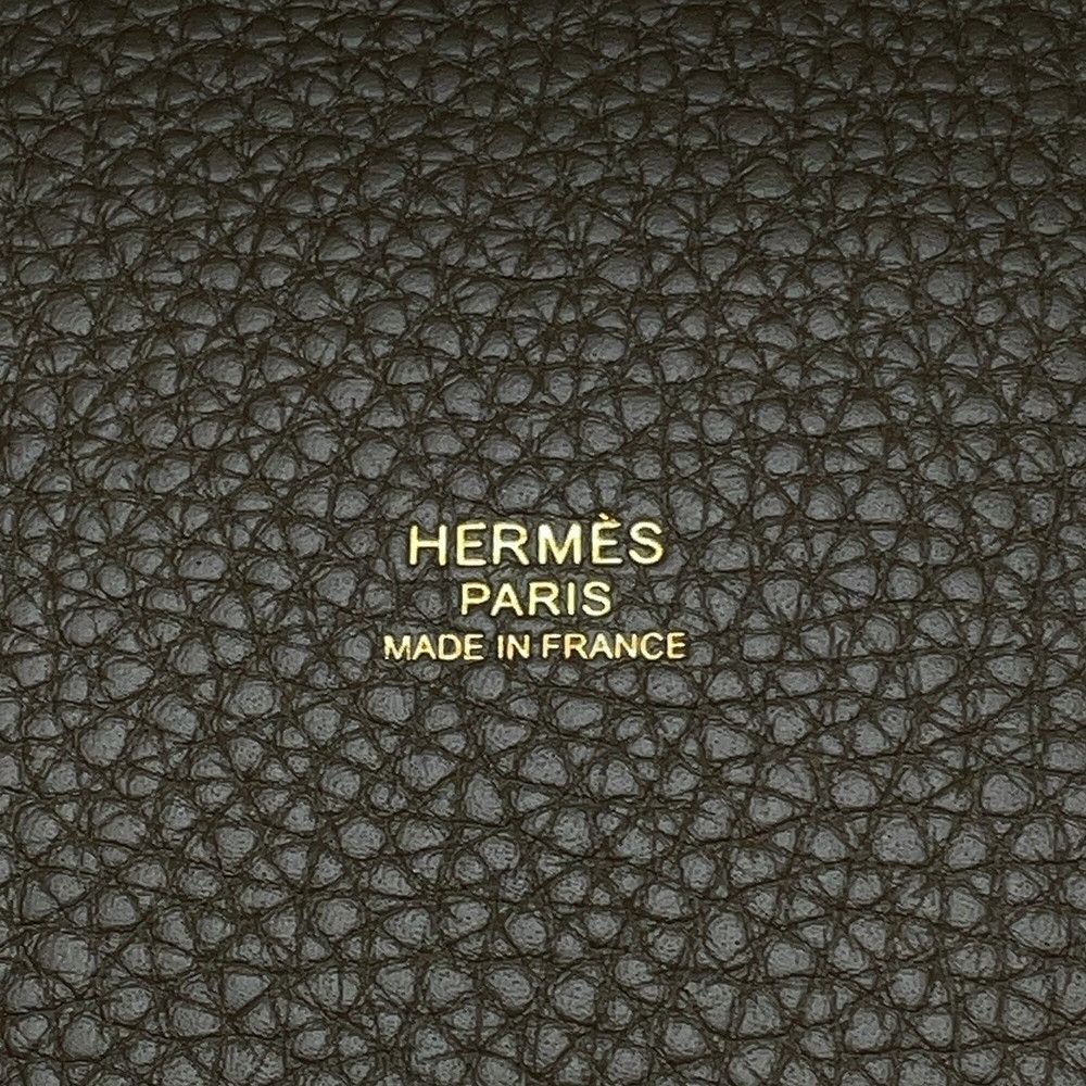 Hermes Handbag Picotin Lock PM Vert Roden Gold Taurillon Clemence Tote — view 6