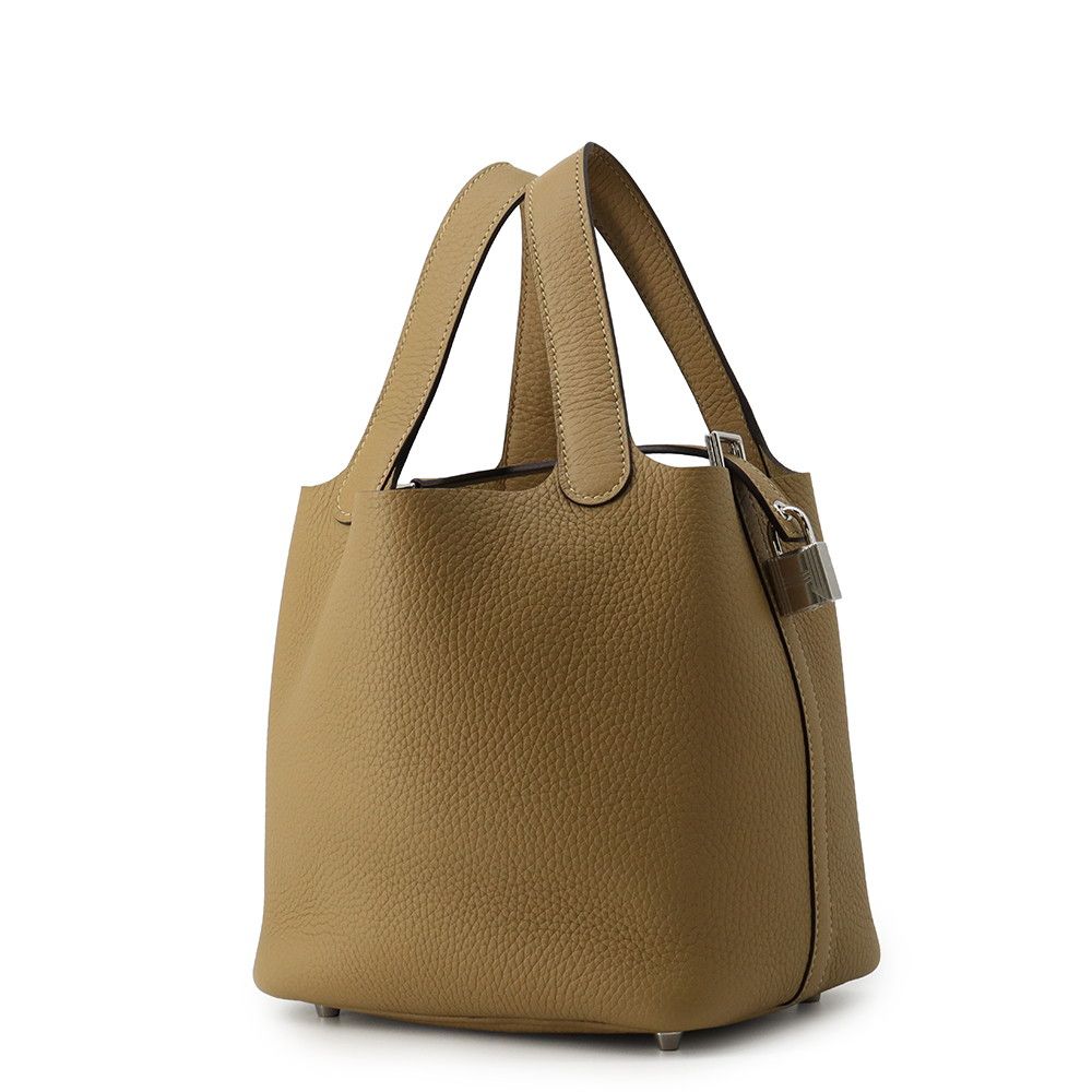Hermes Handbag Picotin Lock PM Dune Silver Taurillon Clemence Tote — view 2