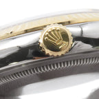 Rolex Datejust No SS 18k Yellow Gold Diamond Watch Silver Computer Dial — view 6