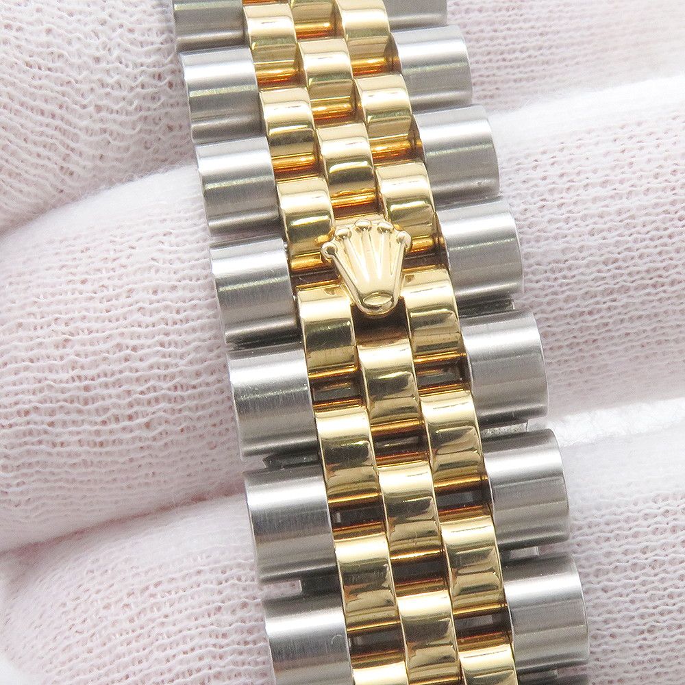 Rolex Datejust No SS 18k Yellow Gold Diamond Watch Silver Computer Dial — view 9