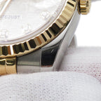 Rolex Datejust No SS 18k Yellow Gold Diamond Watch Silver Computer Dial — view 5