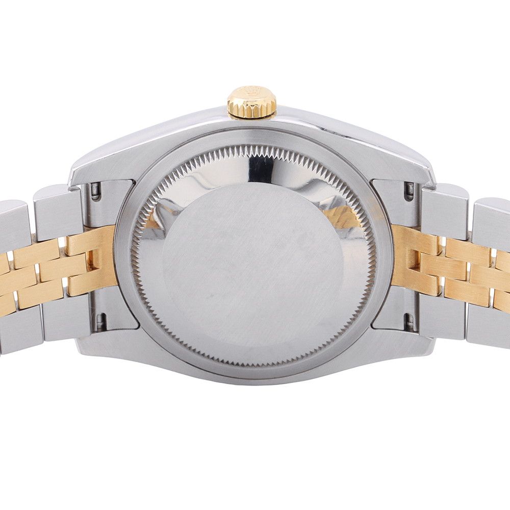 Rolex Datejust No SS 18k Yellow Gold Diamond Watch Silver Computer Dial — view 3