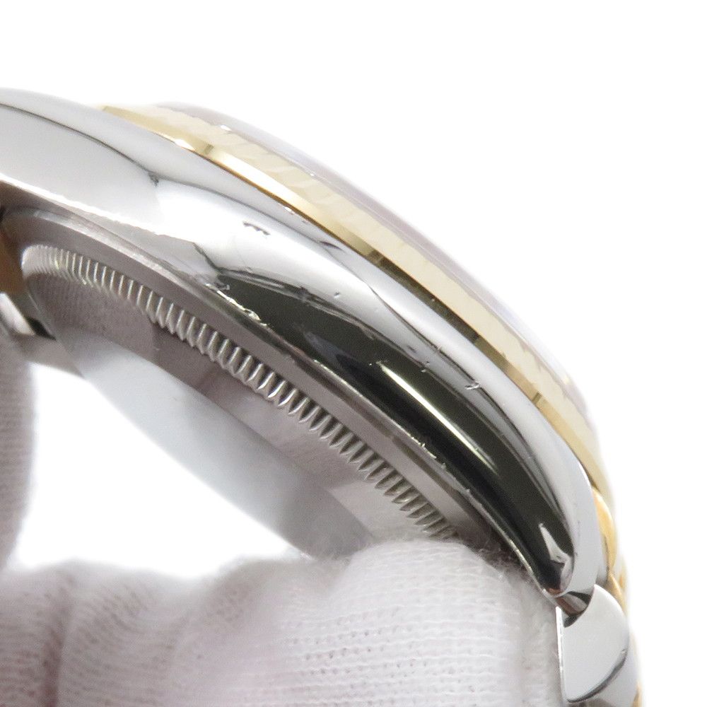 Rolex Datejust No SS 18k Yellow Gold Diamond Watch Silver Computer Dial — view 7