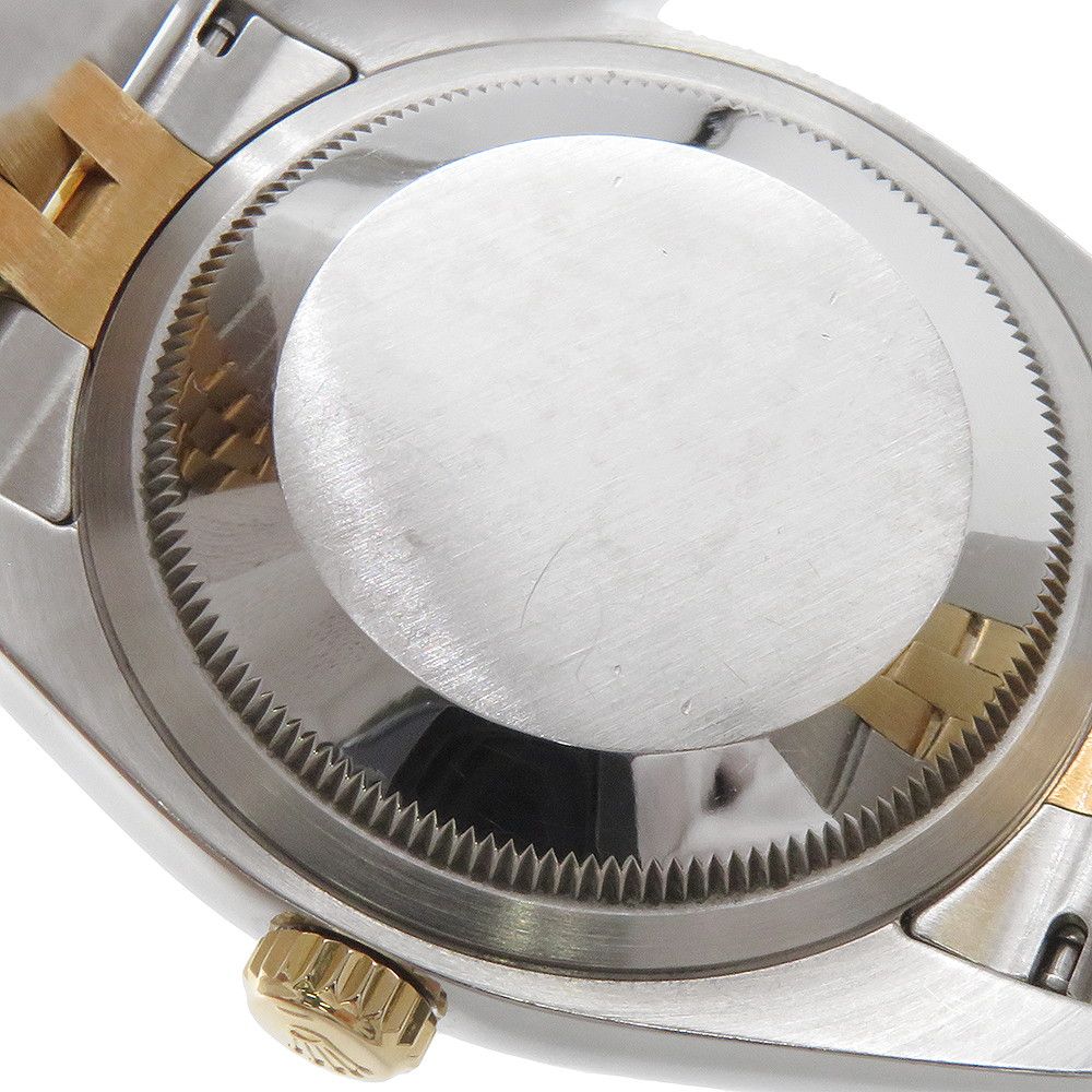 Rolex Datejust No SS 18k Yellow Gold Diamond Watch Silver Computer Dial — view 8
