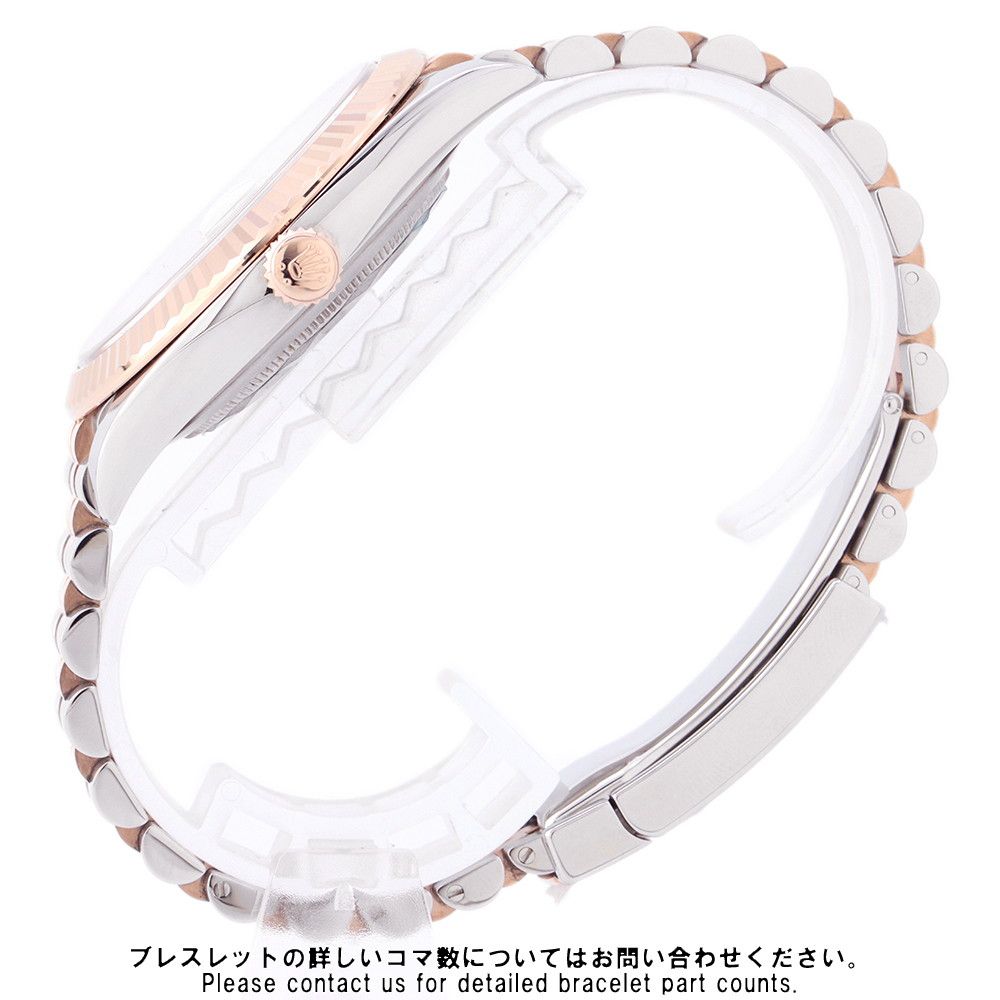 Rolex Datejust 41 SS 18k Pink Gold Rose Diamond White Shell Dial — view 2