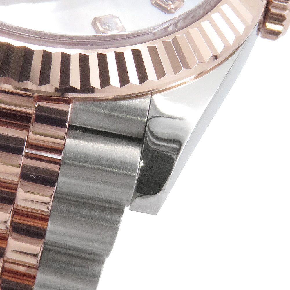 Rolex Datejust 41 SS 18k Pink Gold Rose Diamond White Shell Dial — view 6